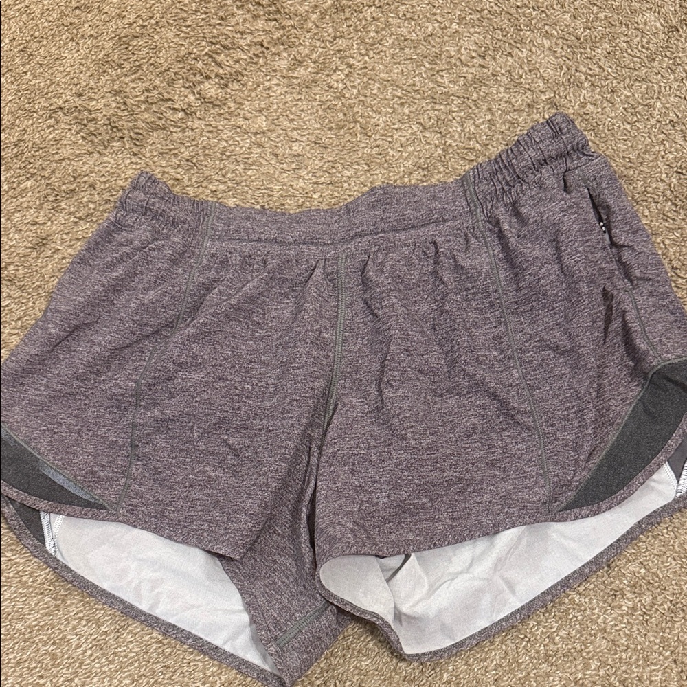 Lululemon grey hotty hot 4 inch inseam
